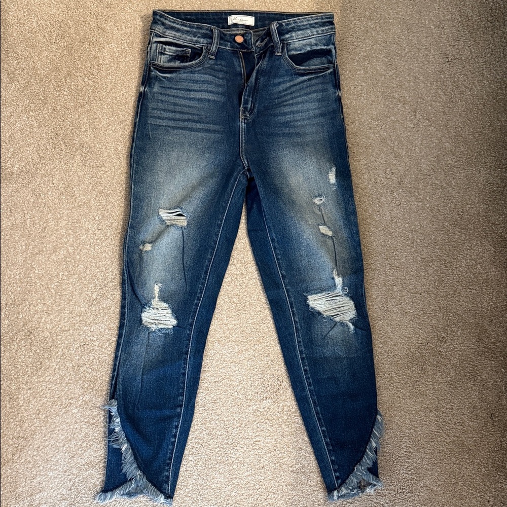 KanCan Dark Blue Distressed Skinny Jeans